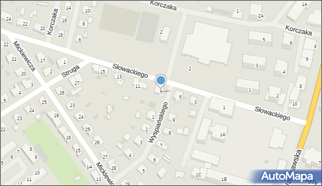 Bartoszyce, Słowackiego Juliusza, 7, mapa Bartoszyce