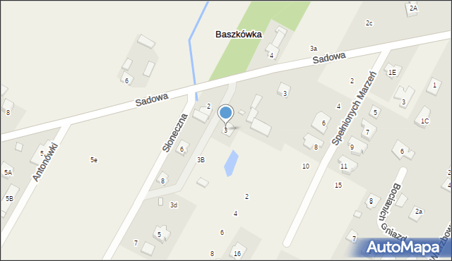 Baszkówka, Słoneczna, 3, mapa Baszkówka