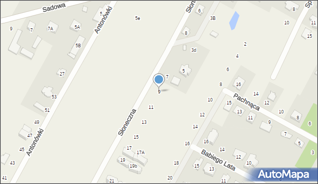 Baszkówka, Słoneczna, 9, mapa Baszkówka