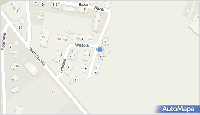 Bazar, Słoneczna, 5, mapa Bazar