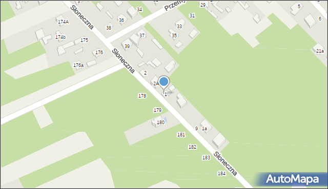 Bełchów, Słoneczna, 1b, mapa Bełchów