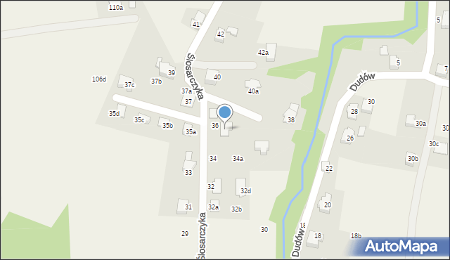 Bestwinka, Ślosarczyka Walentego, 36a, mapa Bestwinka