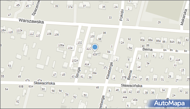 Biała Podlaska, Sławacińska, 41b, mapa Białej Podlaskiej