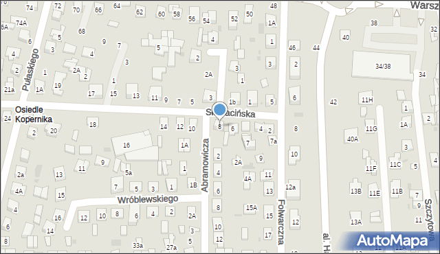 Biała Podlaska, Sławacińska, 8, mapa Białej Podlaskiej