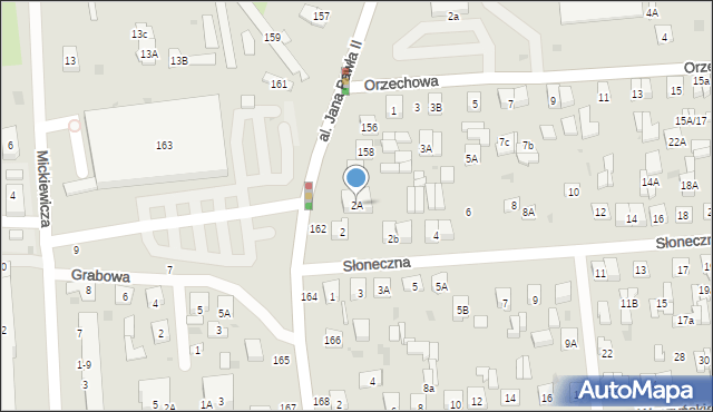 Biała Podlaska, Słoneczna, 2A, mapa Białej Podlaskiej