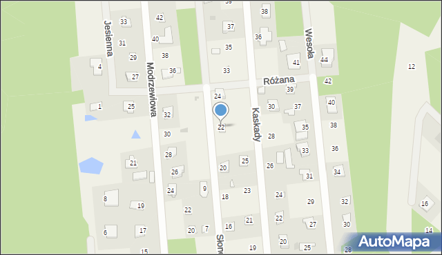 Białobrzegi, Słoneczna, 22, mapa Białobrzegi