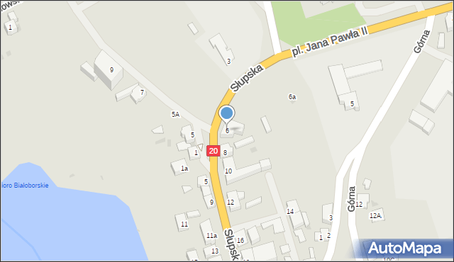 Biały Bór, Słupska, 6, mapa Biały Bór