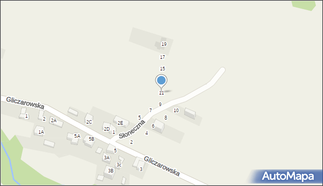 Biały Dunajec, Słoneczna, 11, mapa Biały Dunajec