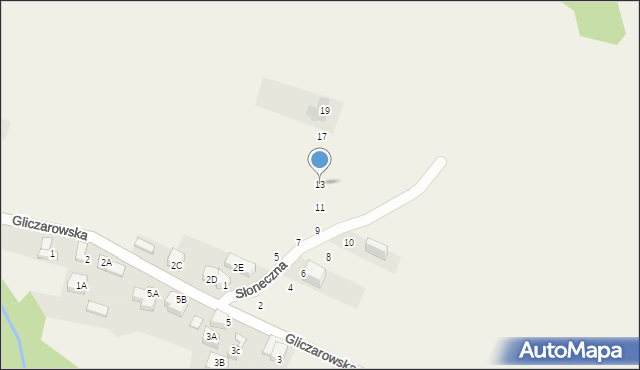 Biały Dunajec, Słoneczna, 13, mapa Biały Dunajec