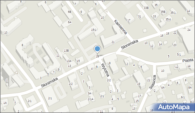 Białystok, Słonimska, 19, mapa Białegostoku