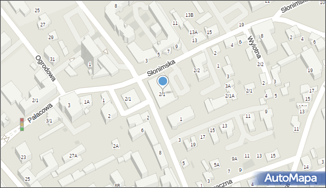 Białystok, Słonimska, 2/1, mapa Białegostoku