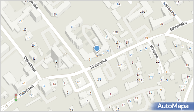 Białystok, Słonimska, 5, mapa Białegostoku