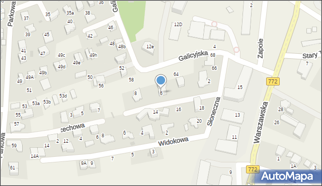 Bibice, Słoneczna, 6, mapa Bibice