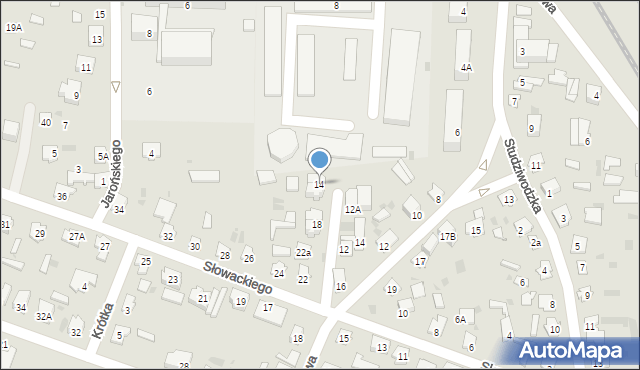 Bielsk Podlaski, Słowackiego Juliusza, 14, mapa Bielsk Podlaski