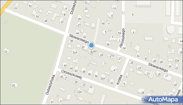 Bielsk Podlaski, Słowackiego Juliusza, 31, mapa Bielsk Podlaski