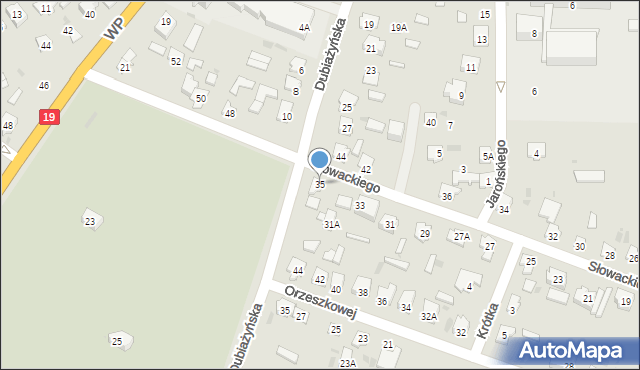 Bielsk Podlaski, Słowackiego Juliusza, 35, mapa Bielsk Podlaski