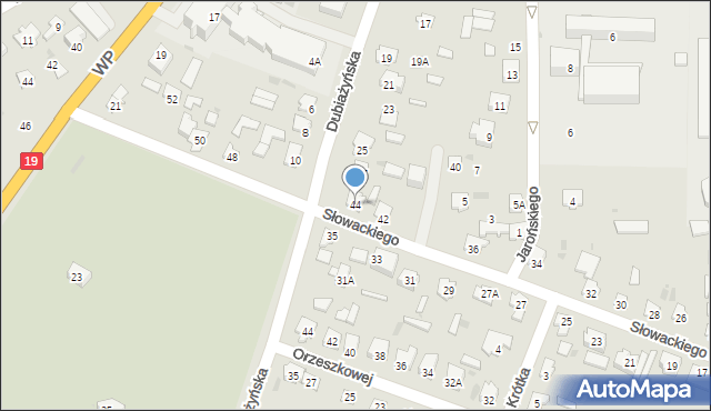 Bielsk Podlaski, Słowackiego Juliusza, 44, mapa Bielsk Podlaski