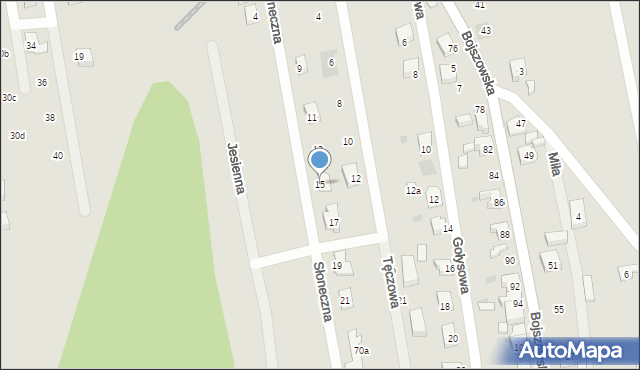 Bieruń, Słoneczna, 15, mapa Bieruń