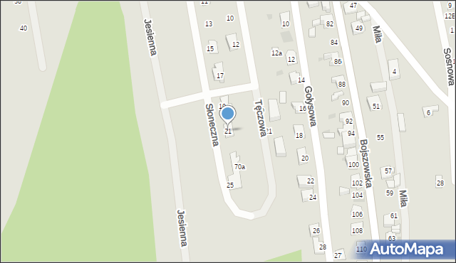 Bieruń, Słoneczna, 21, mapa Bieruń