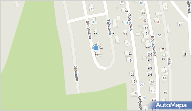 Bieruń, Słoneczna, 25, mapa Bieruń