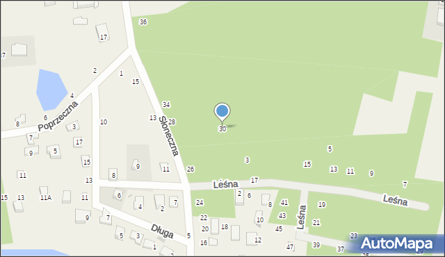 Bieszkowice, Słoneczna, 30, mapa Bieszkowice