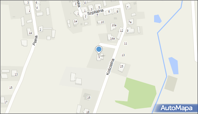 Biskupiec, Słoneczna, 1, mapa Biskupiec