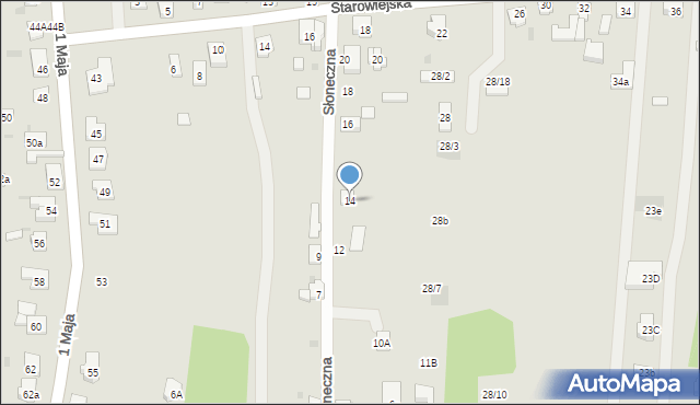 Blachownia, Słoneczna, 14, mapa Blachownia