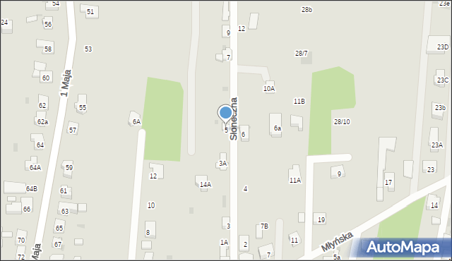 Blachownia, Słoneczna, 5, mapa Blachownia