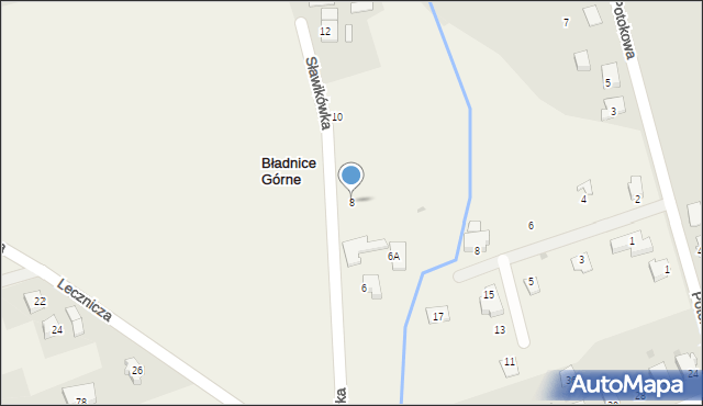 Bładnice Górne, Sławikówka, 8, mapa Bładnice Górne