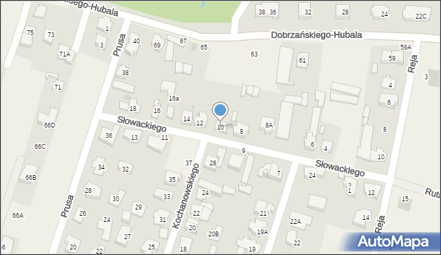Blizne Jasińskiego, Słowackiego Juliusza, 10, mapa Blizne Jasińskiego
