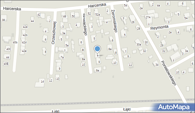 Błonie, Słowackiego Juliusza, 7, mapa Błonie