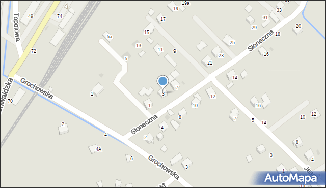 Bobowa, Słoneczna, 3, mapa Bobowa