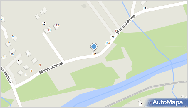 Bobowa, Słonecznikowa, 13a, mapa Bobowa