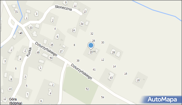 Bóbrka, Słoneczna, 10, mapa Bóbrka