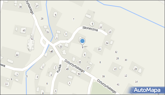 Bóbrka, Słoneczna, 4, mapa Bóbrka