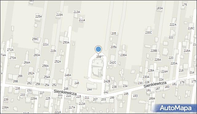 Bobrowniki, Słowackiego Juliusza, 209, mapa Bobrowniki