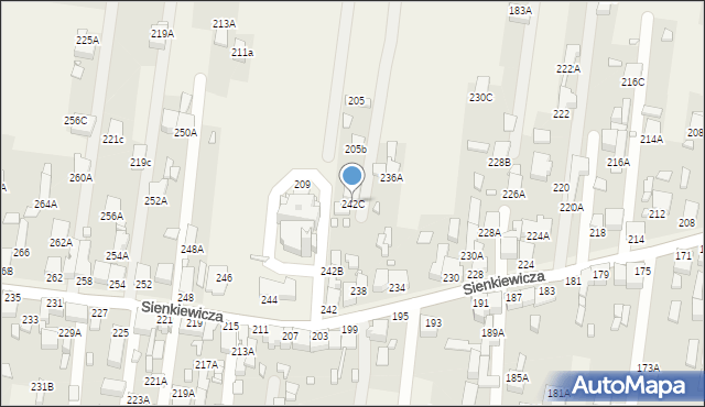 Bobrowniki, Słowackiego Juliusza, 242c, mapa Bobrowniki