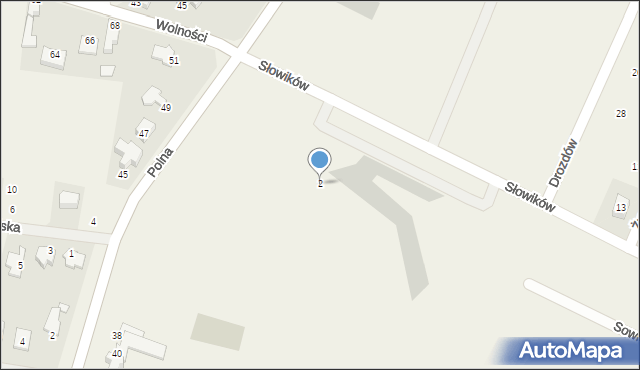 Bobrowniki, Słowików, 2, mapa Bobrowniki