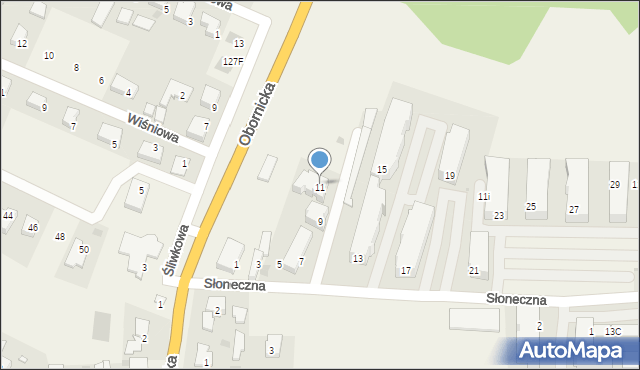 Bogdanowo, Słoneczna, 11, mapa Bogdanowo