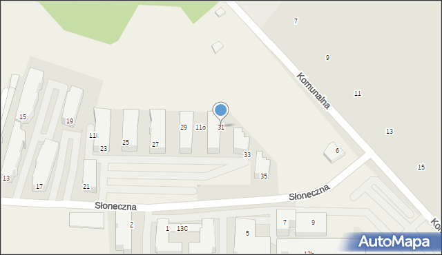 Bogdanowo, Słoneczna, 31, mapa Bogdanowo