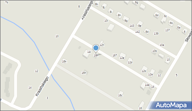 Boguchwała, Słowackiego Juliusza, 14h, mapa Boguchwała