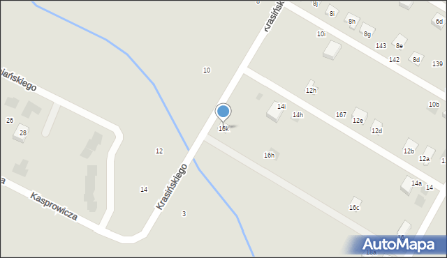 Boguchwała, Słowackiego Juliusza, 16k, mapa Boguchwała