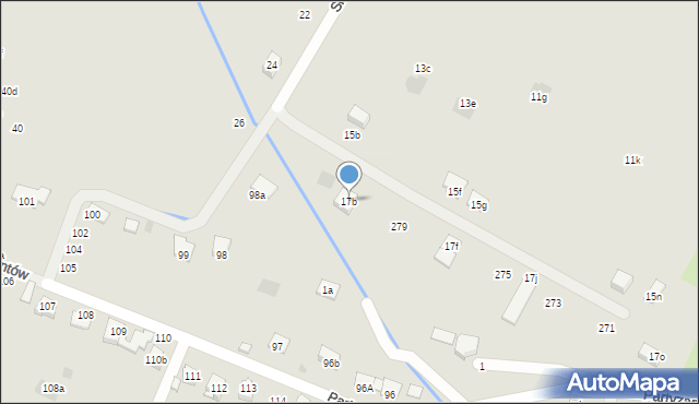 Boguchwała, Słowackiego Juliusza, 17b, mapa Boguchwała