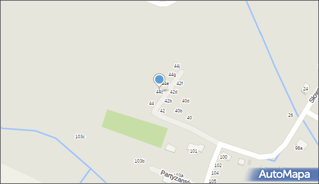 Boguchwała, Słowackiego Juliusza, 44c, mapa Boguchwała