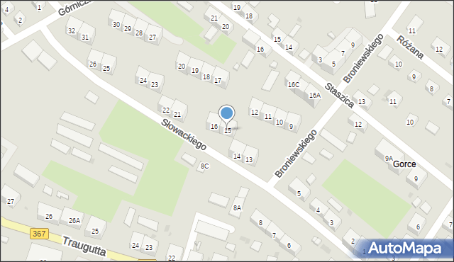 Boguszów-Gorce, Słowackiego Juliusza, 15, mapa Boguszów-Gorce