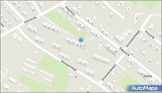 Boguszów-Gorce, Słowackiego Juliusza, 17, mapa Boguszów-Gorce