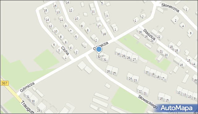 Boguszów-Gorce, Słowackiego Juliusza, 32, mapa Boguszów-Gorce