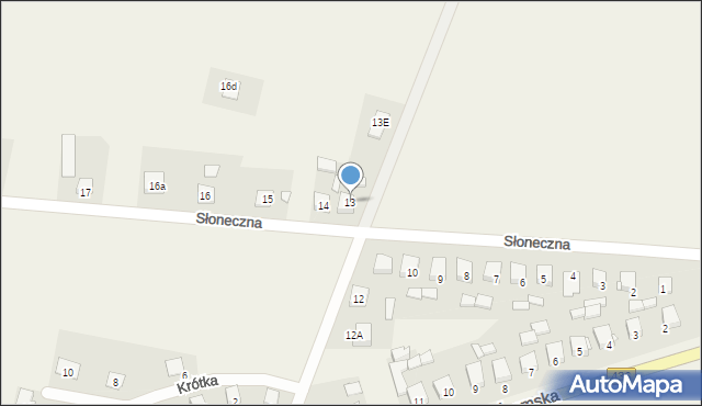 Boguszyn, Słoneczna, 13, mapa Boguszyn