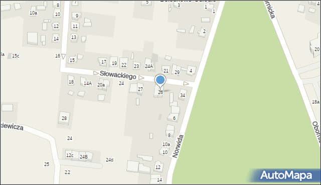Bolechowo-Osiedle, Słowackiego Juliusza, 26, mapa Bolechowo-Osiedle
