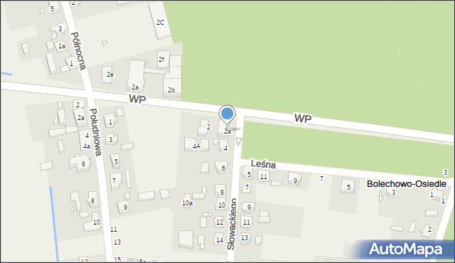 Bolechowo-Osiedle, Słowackiego Juliusza, 2a, mapa Bolechowo-Osiedle